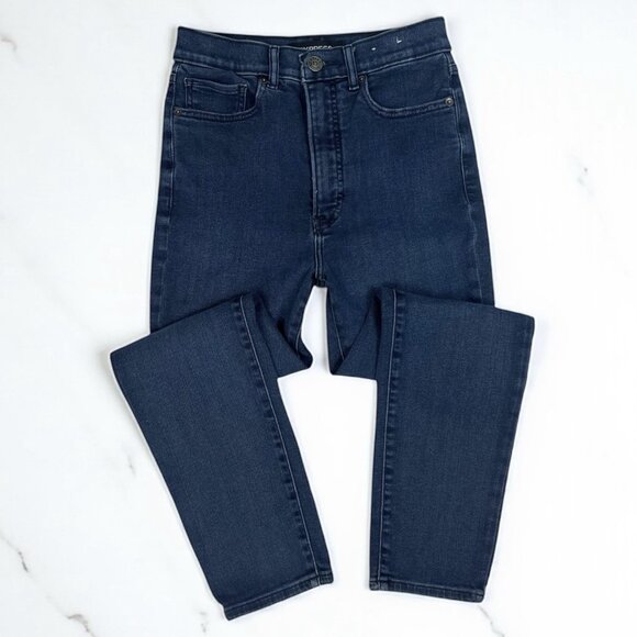 Express Denim - Express Super High Rise Slim Ankle Jeans Size 4 R Regular Stretch Denim 5792